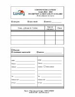 Fiche inscription 2022/2023