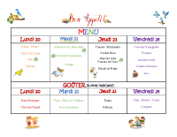 Menus du 20 au 24 03