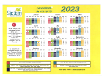 calendrier de collecte Ordures Ménagères 2023