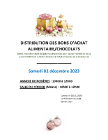 Affiche distribution Bons d’achats Noël 2023