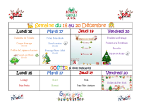 Menu du 16 au 20 12