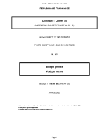 BP 2025 – Document Budgétaire