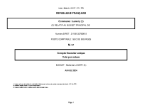 CFU 2024 – Document Budgétaire