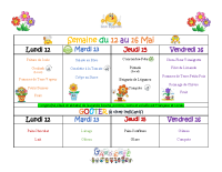 Menu du 12 au 16 05
