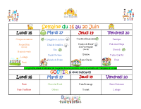 Menu du 16 au 20 06