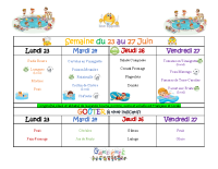 Menu du 23 au 27 06