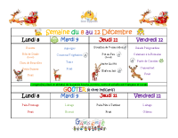 Menu du 8 au 12 12