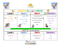 Menus du 2 au 6 février 2026