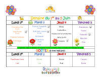 Menus du 1er au 5 juin 2026
